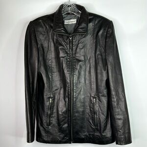 Boston Harbor Black Soft Leather Jacket Size Small